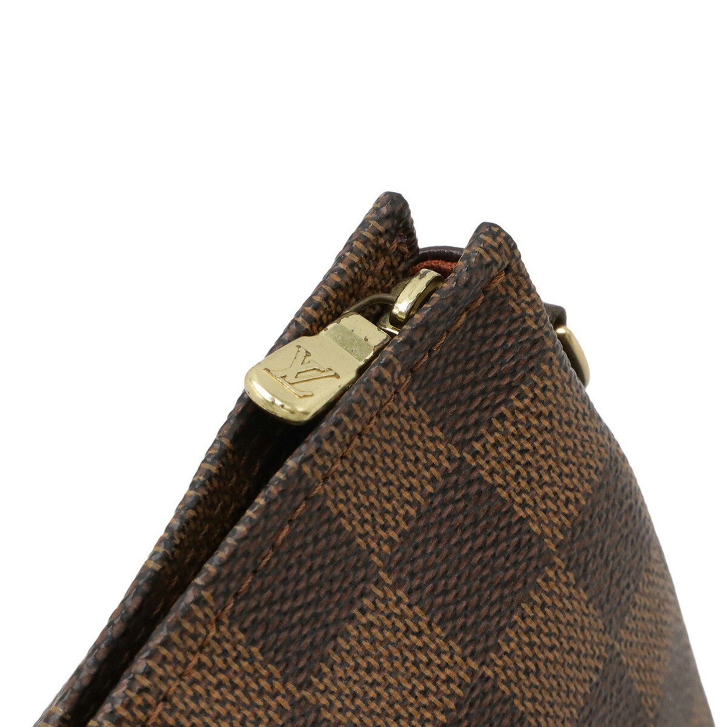 Louis Vuitton Trousse Make Up Bag, Brown, Canvas, clutch