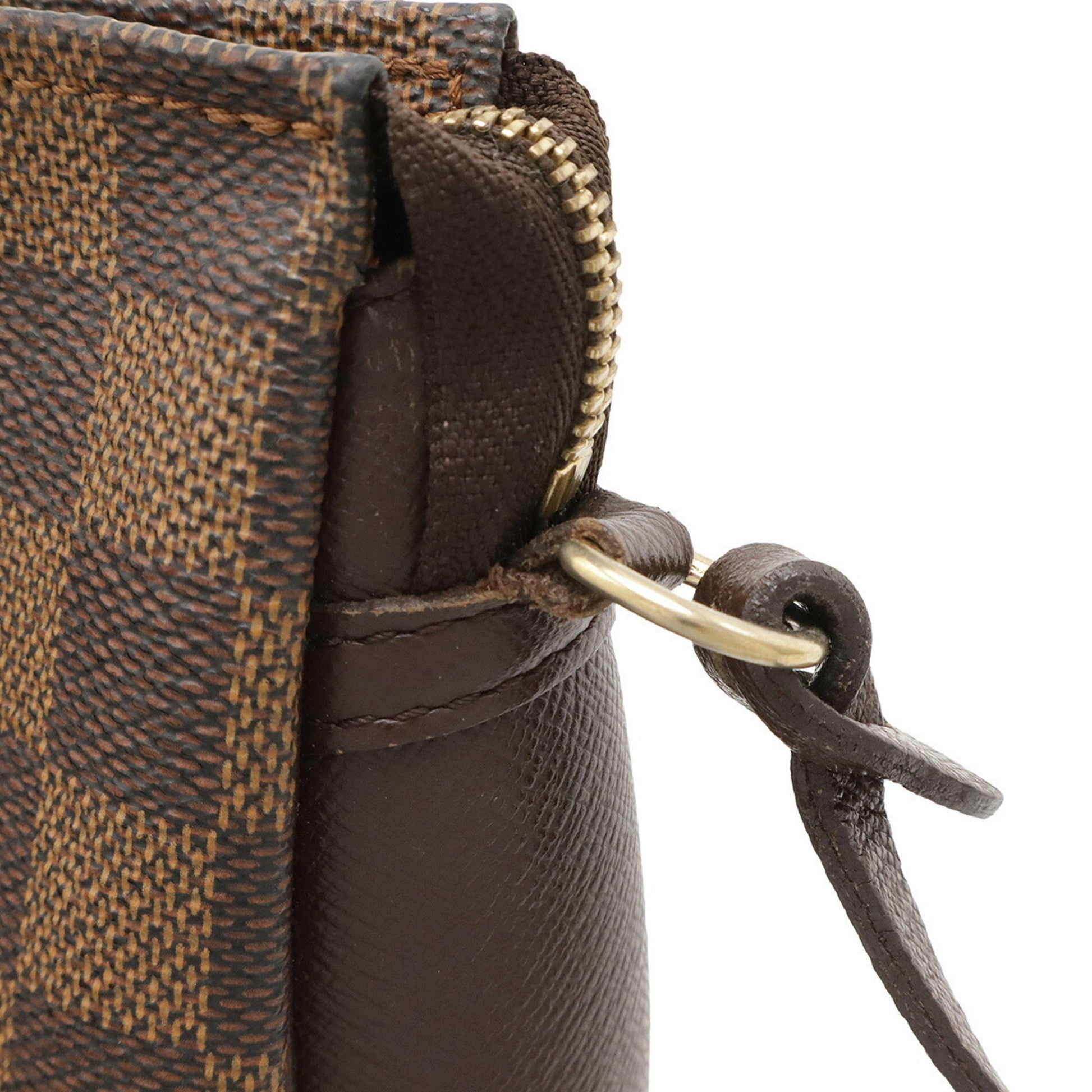 Louis Vuitton Trousse Make Up Bag, Brown, Canvas, clutch