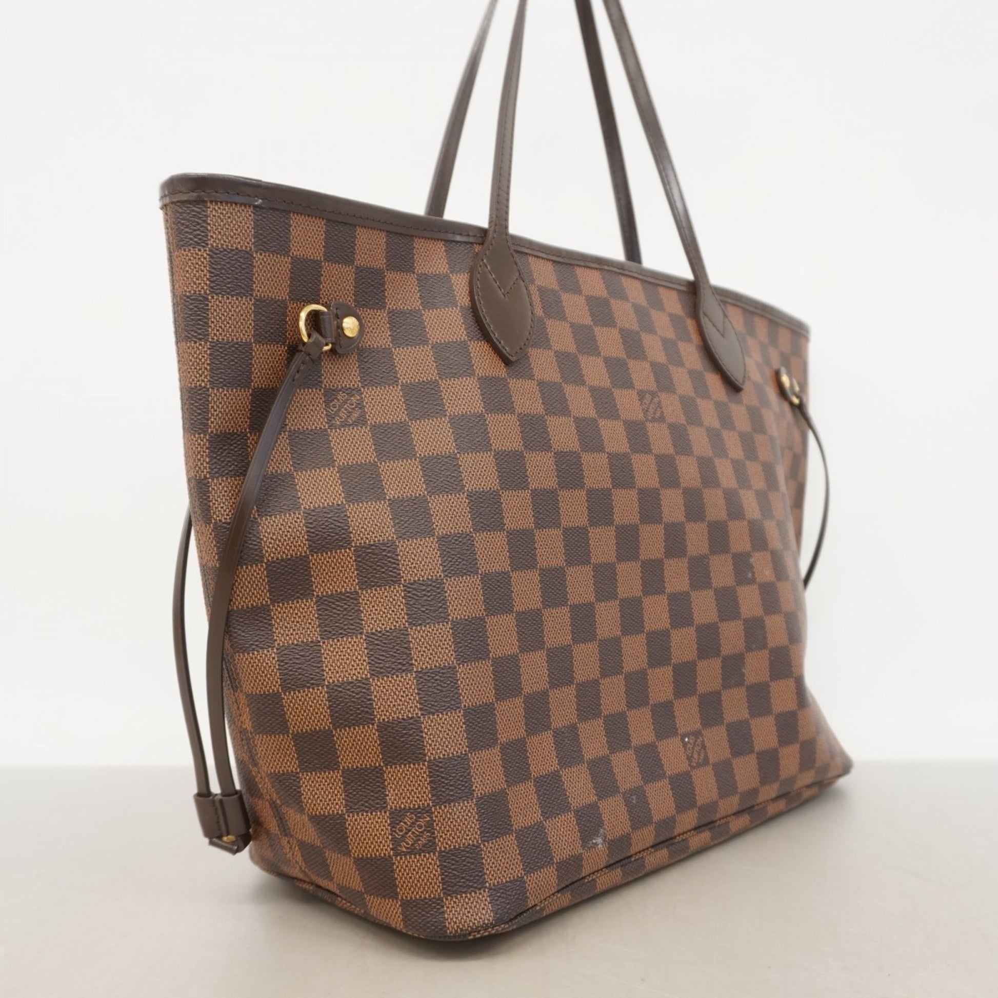 Louis Vuitton Neverfull MM, Brown, Canvas, tote
