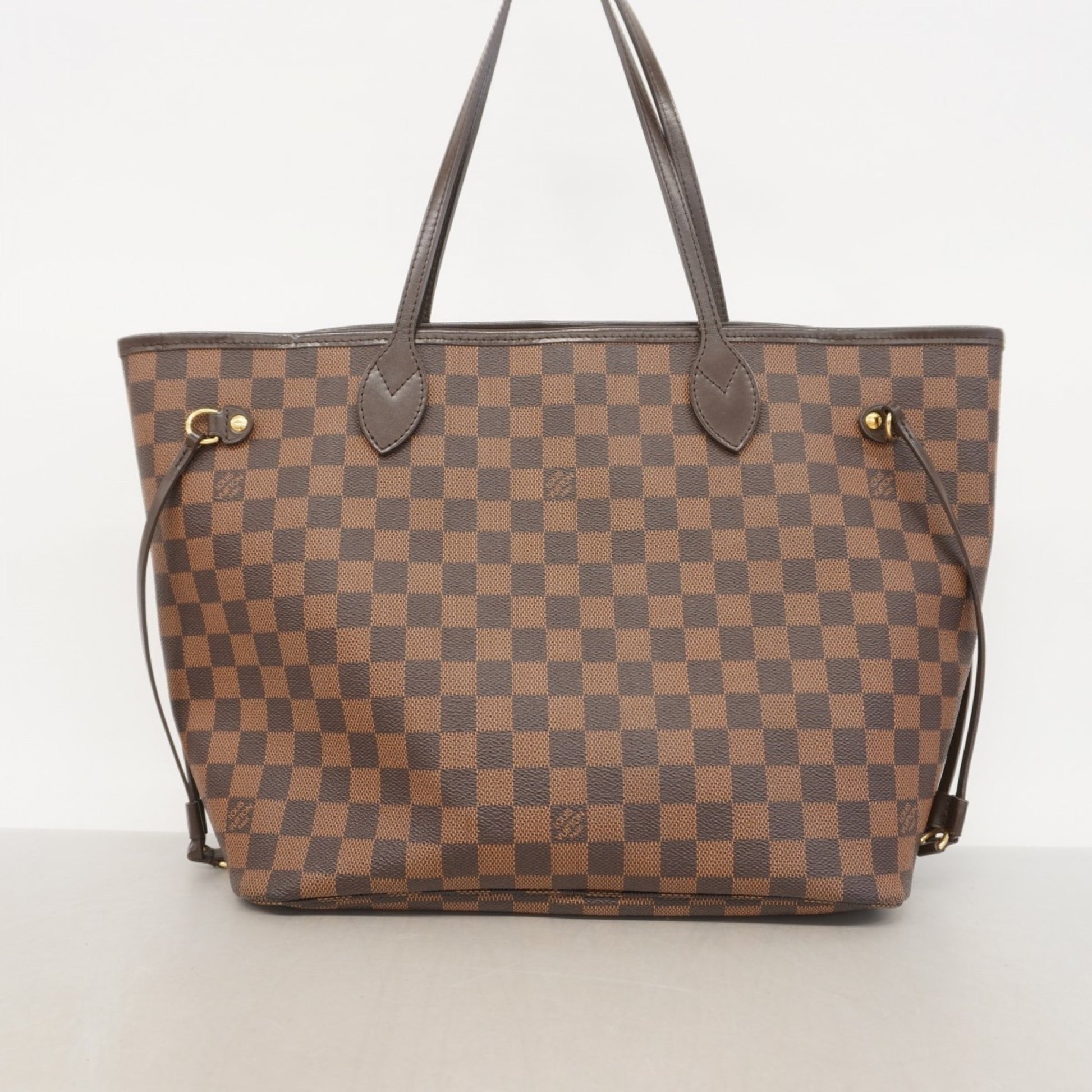 Louis Vuitton Neverfull MM, Brown, Canvas, tote