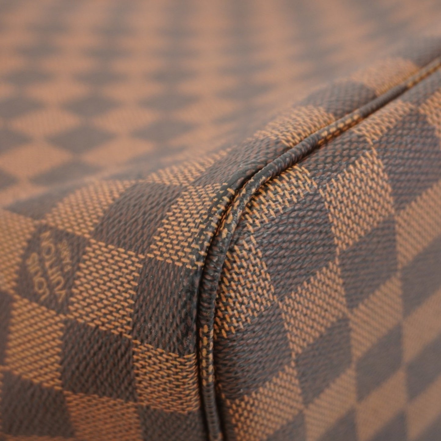 Louis Vuitton Neverfull MM, Brown, Canvas, tote
