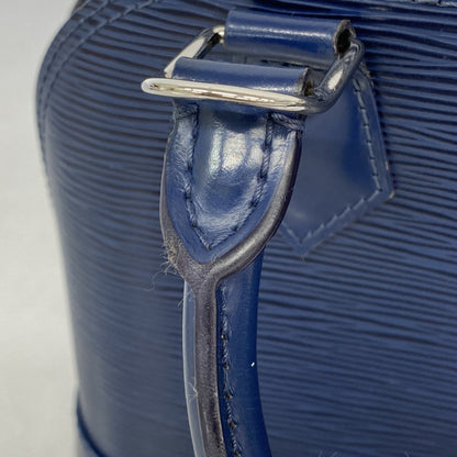 Louis Vuitton Alma BB, Blue, Leather, handbag