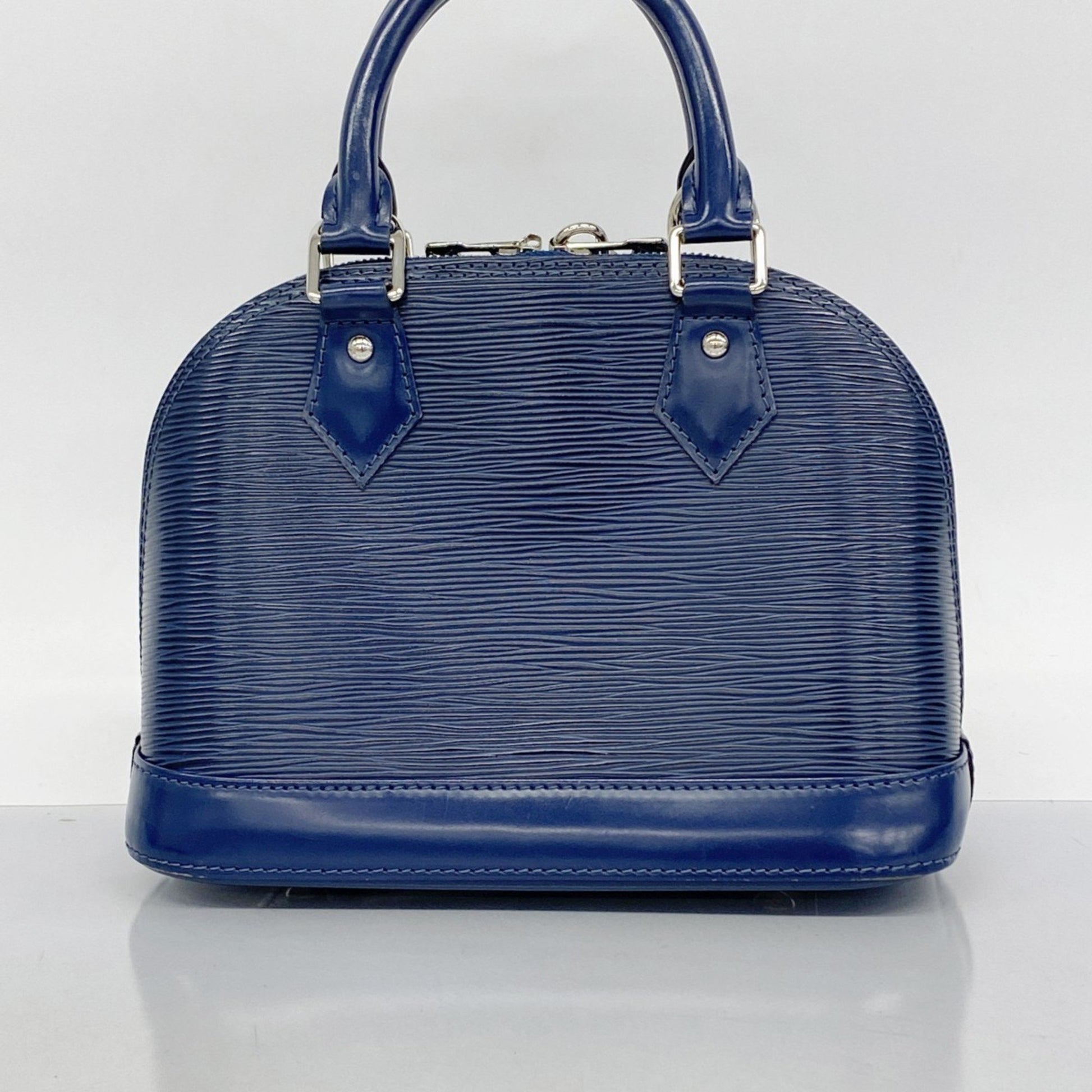 Louis Vuitton Alma BB, Blue, Leather, handbag