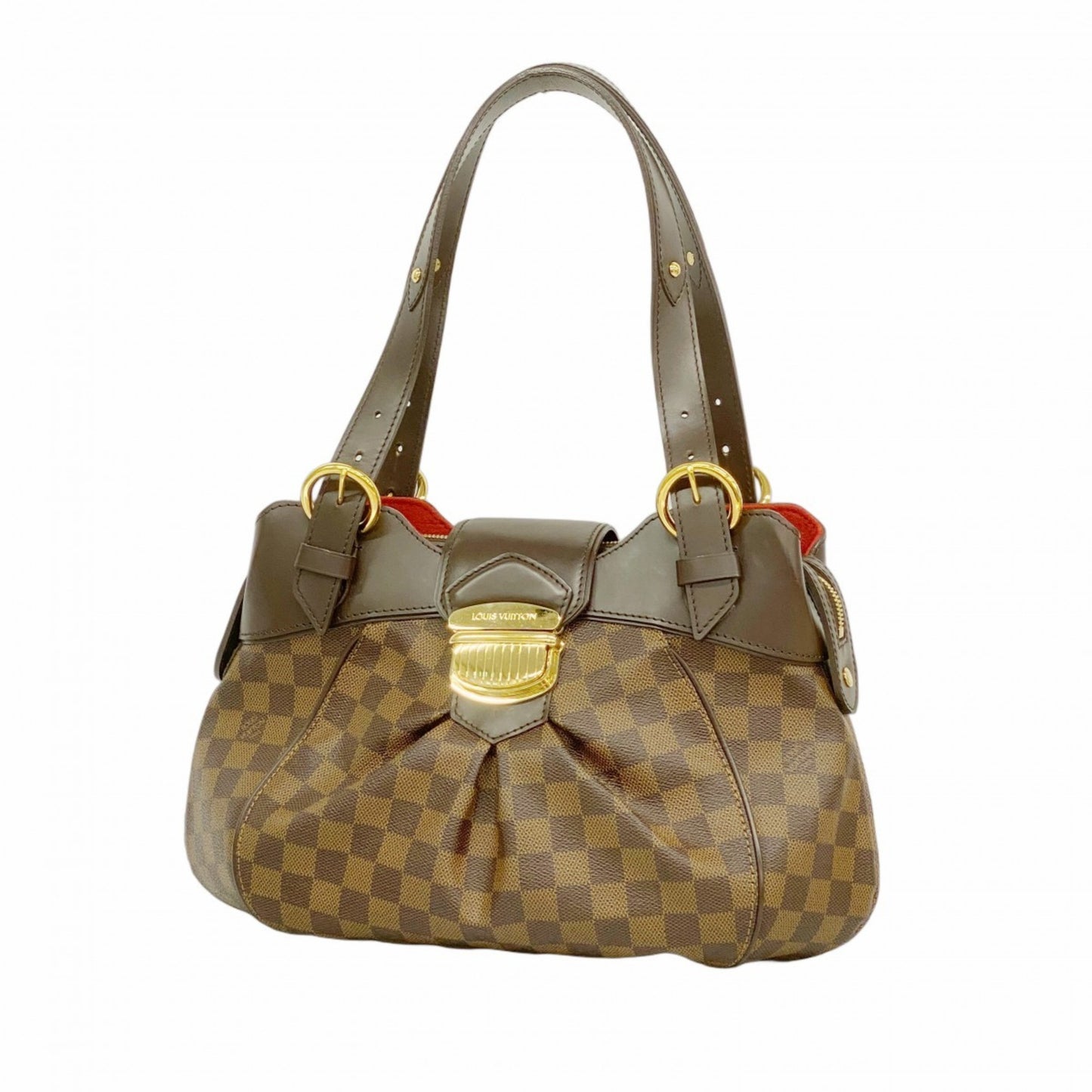 Louis Vuitton Sistina, Brown, Canvas, handbag
