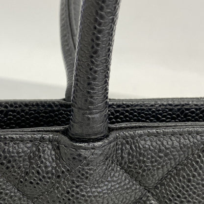 Chanel Coco Mark, Black, Leather, tote