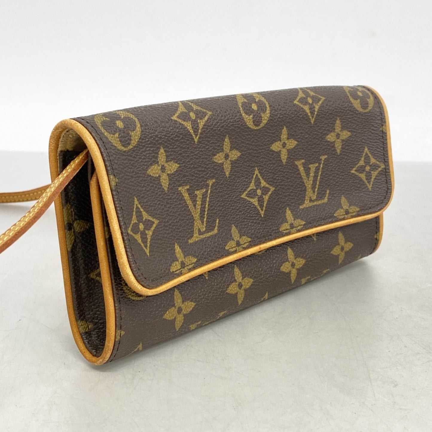 Louis Vuitton Twin, Brown, Canvas, clutch