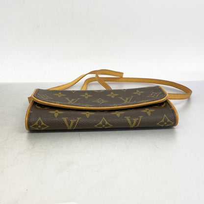 Louis Vuitton Twin, Brown, Canvas, clutch