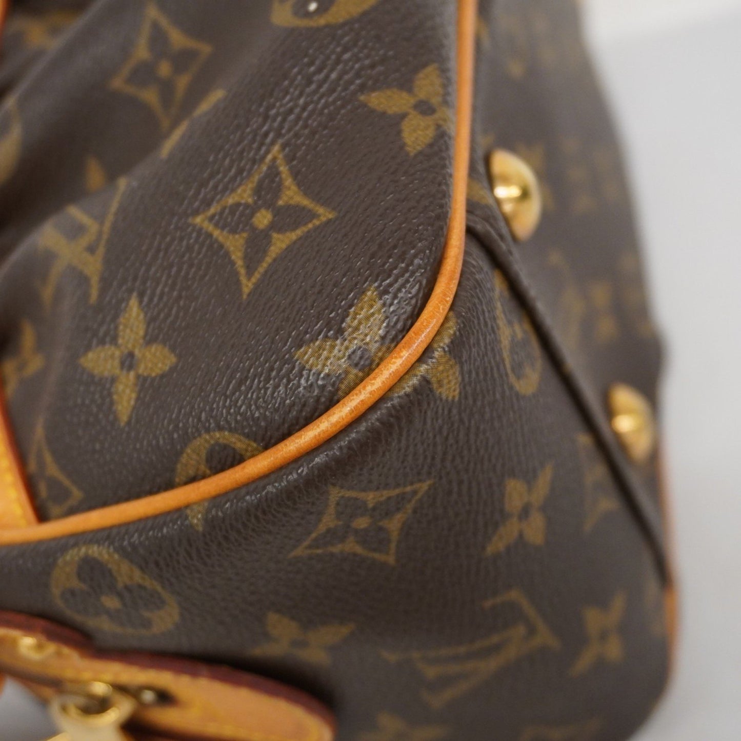 Louis Vuitton Clara, Brown, Canvas, handbag
