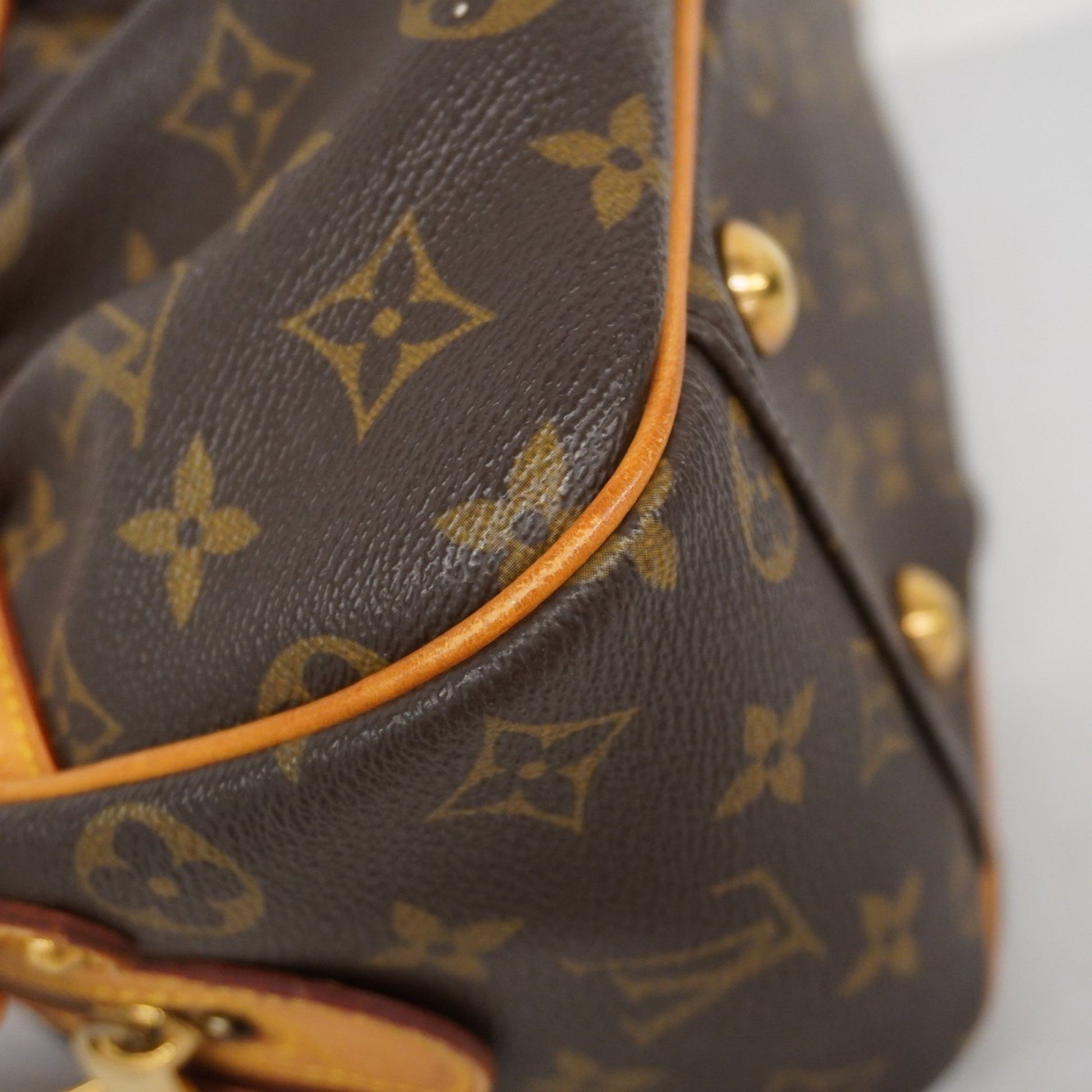 Louis Vuitton Clara, Brown, Canvas, handbag