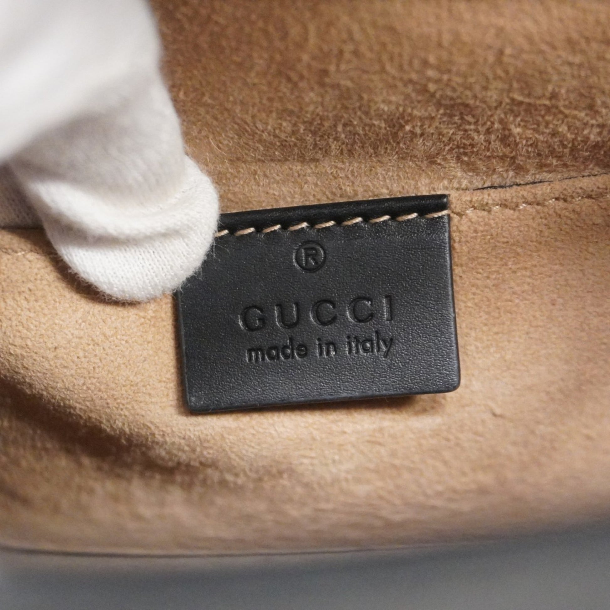 Gucci Sylvie, Black, Leather, handbag