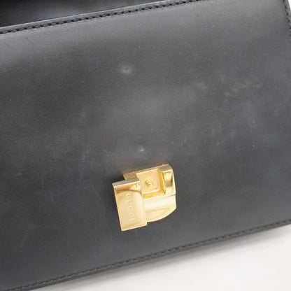 Gucci Sylvie, Black, Leather, handbag