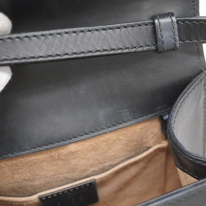 Gucci Sylvie, Black, Leather, handbag