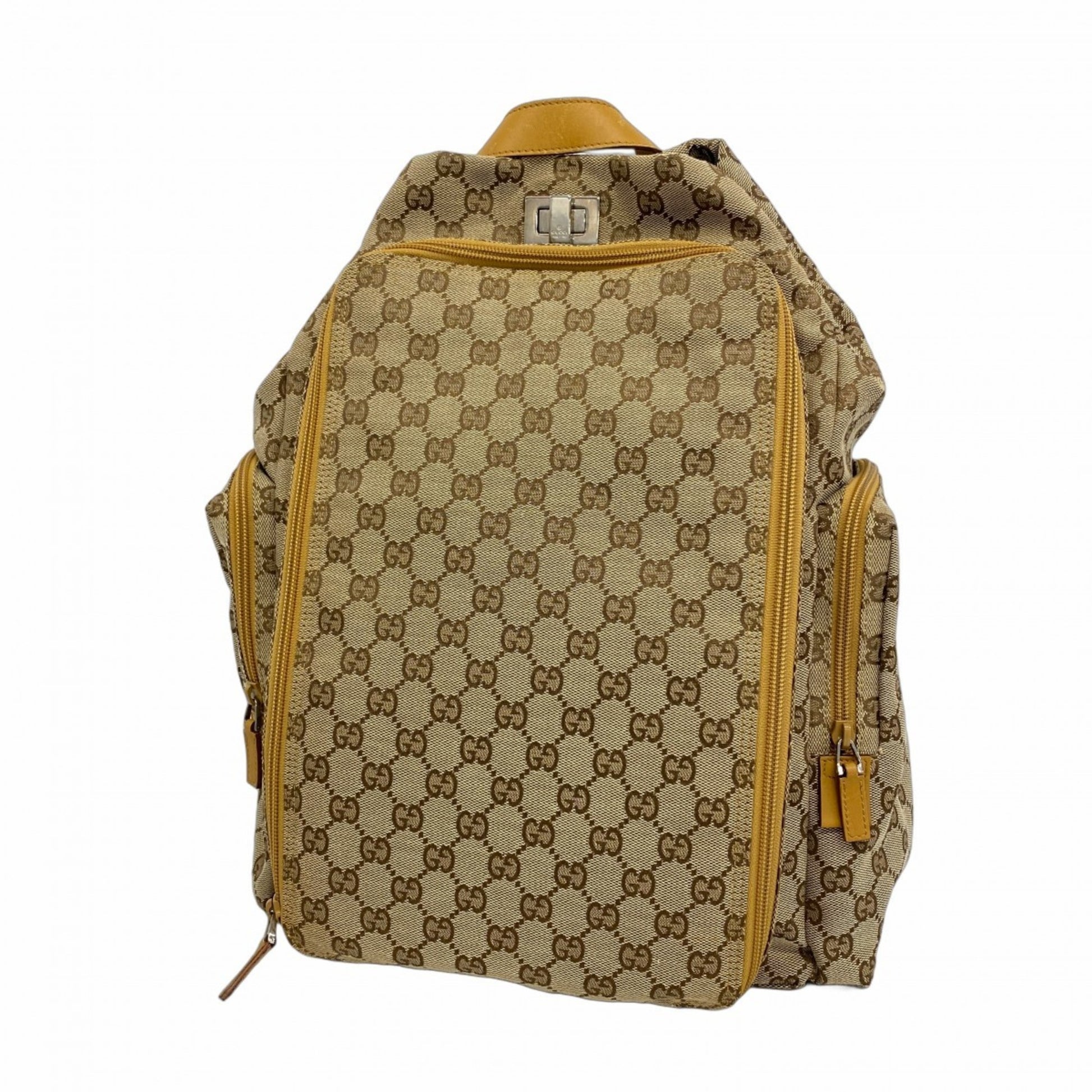 Gucci GG canvas, Beige, Canvas, backpack
