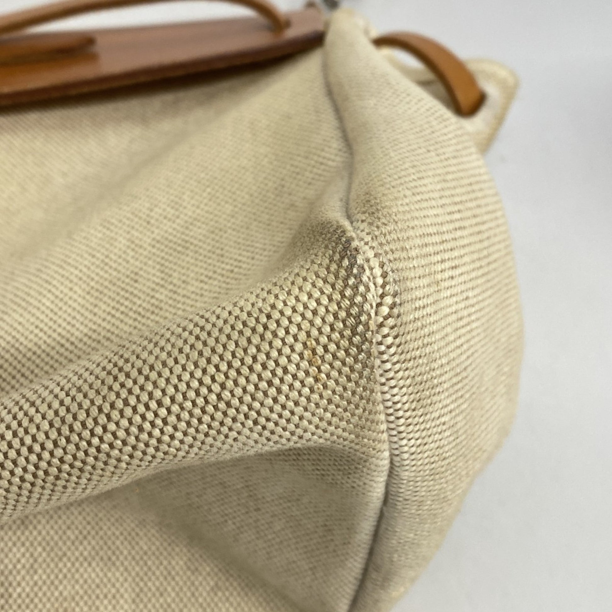 Hermès Herbag, Beige, Canvas, tote