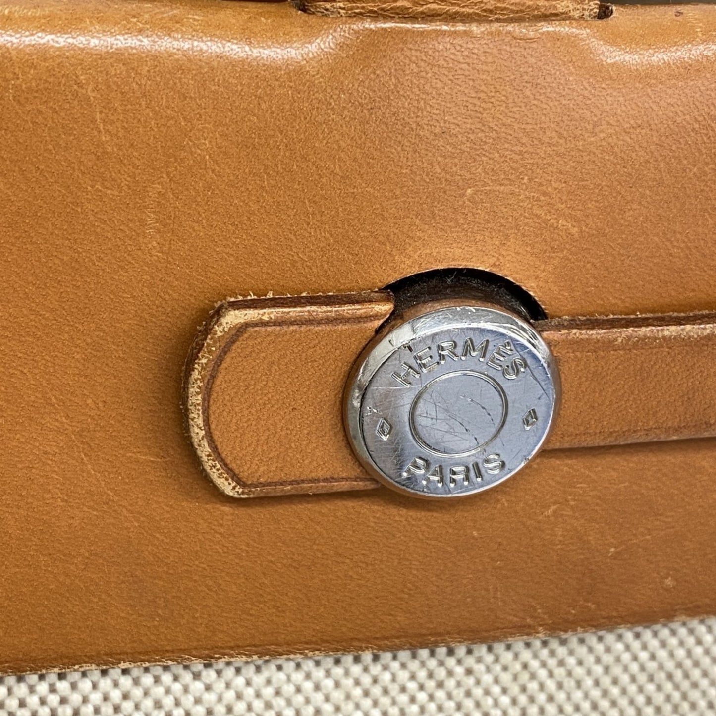 Hermès Herbag, Beige, Canvas, tote