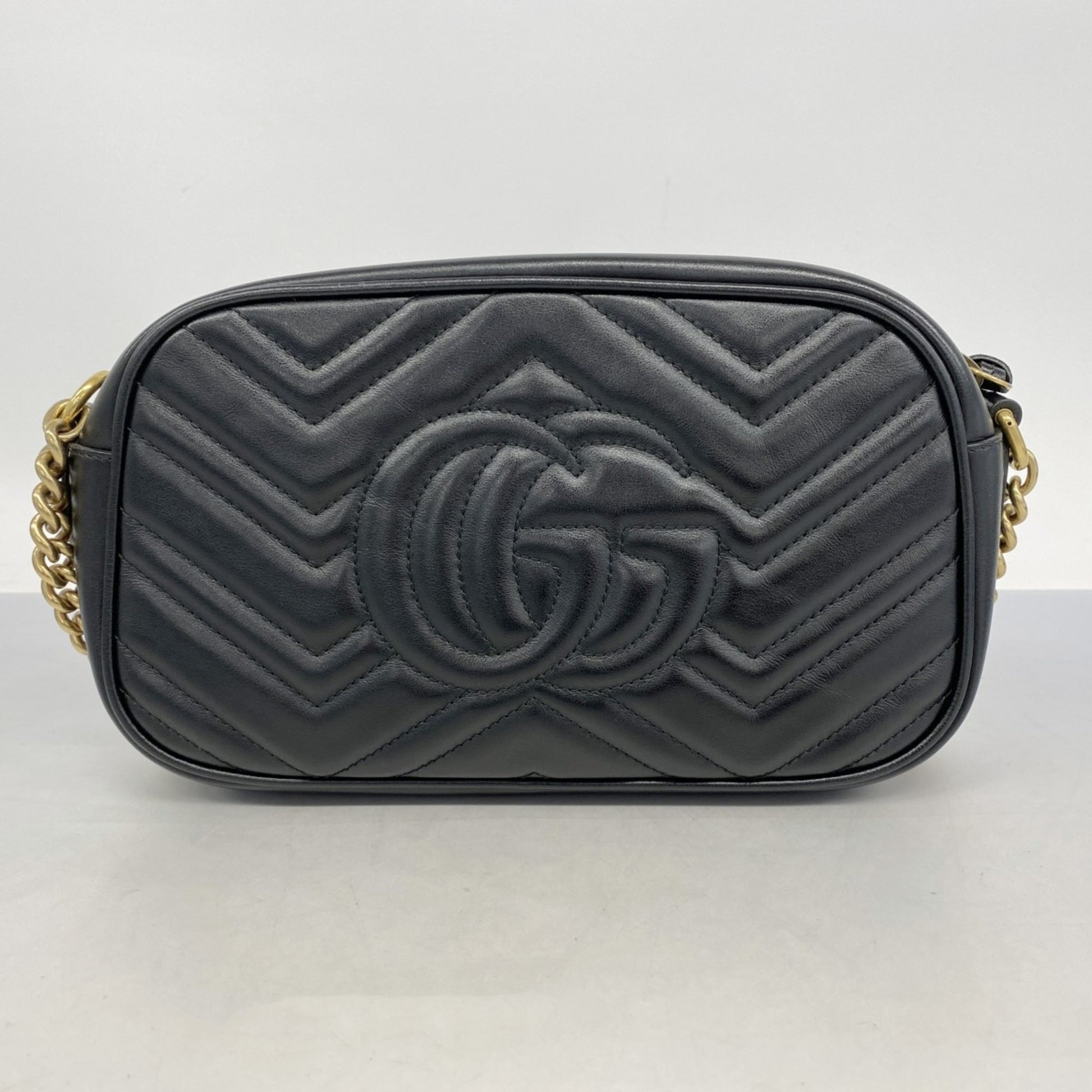 Gucci Marmont, Black, Leather, shoulder