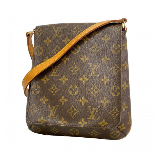 Louis Vuitton Musette Salsa, Brown, Canvas, shoulder