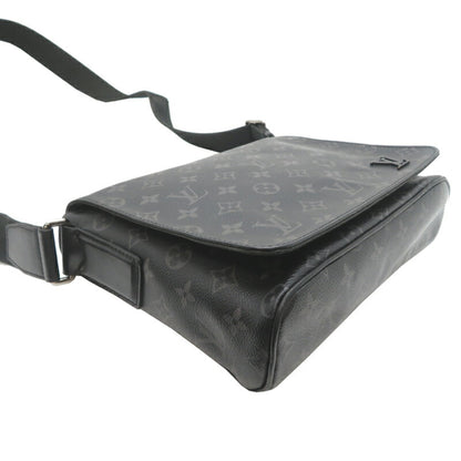 Louis Vuitton District, Black, Canvas, shoulder