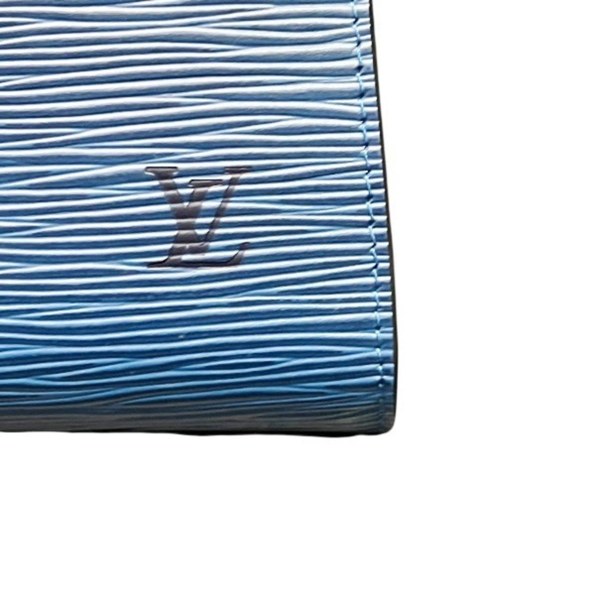 Louis Vuitton Pochette Accessoire, Blue, Leather, clutch