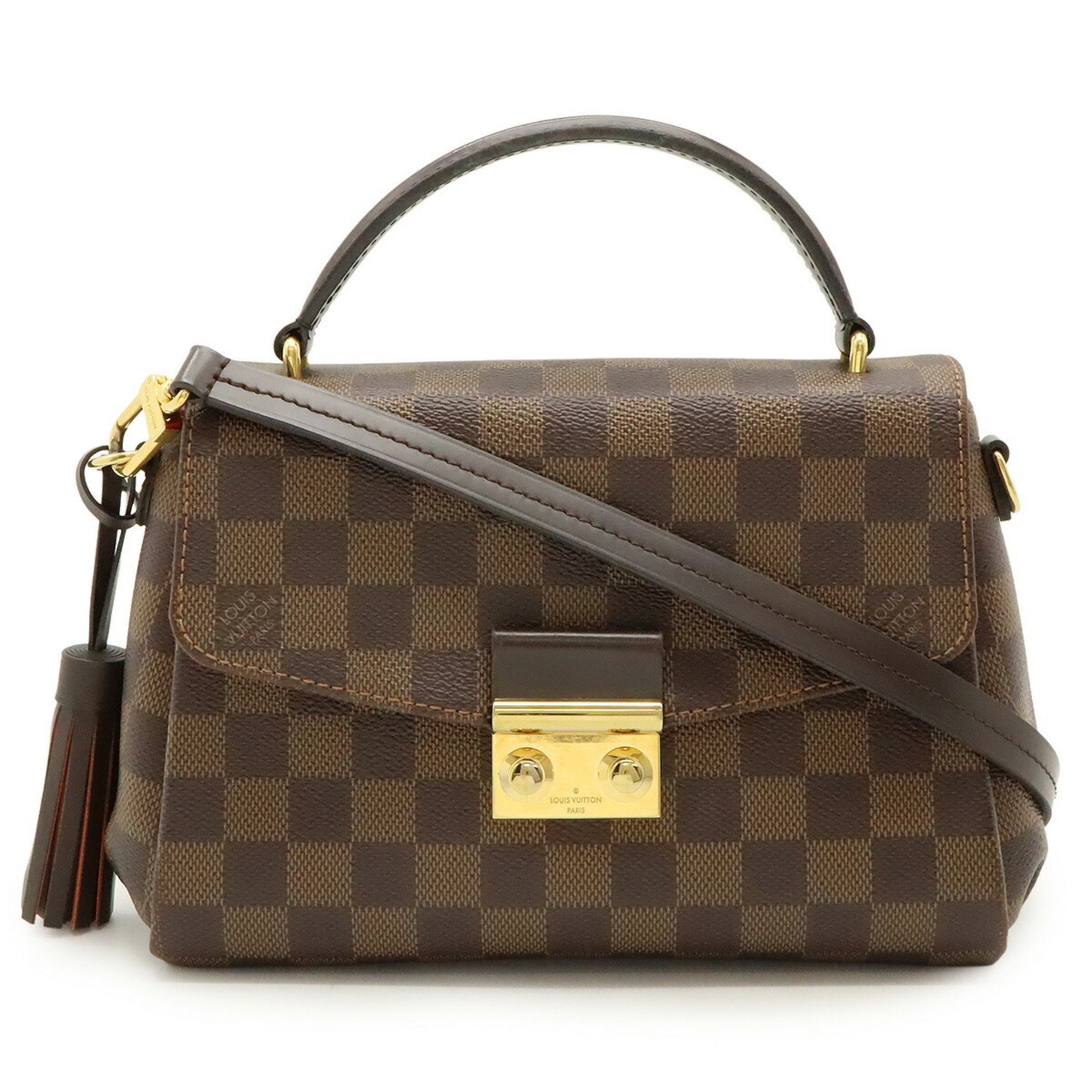 Louis Vuitton Croisette, Brown, Canvas, handbag