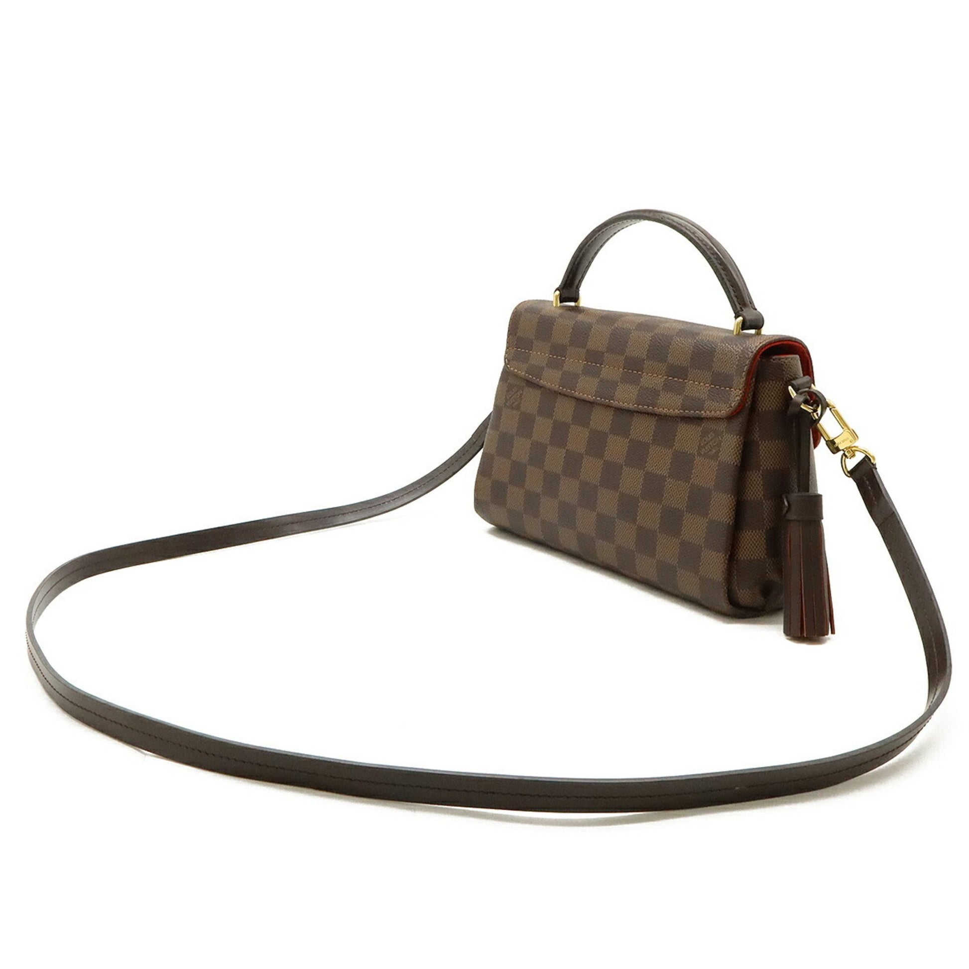 Louis Vuitton Croisette, Brown, Canvas, handbag