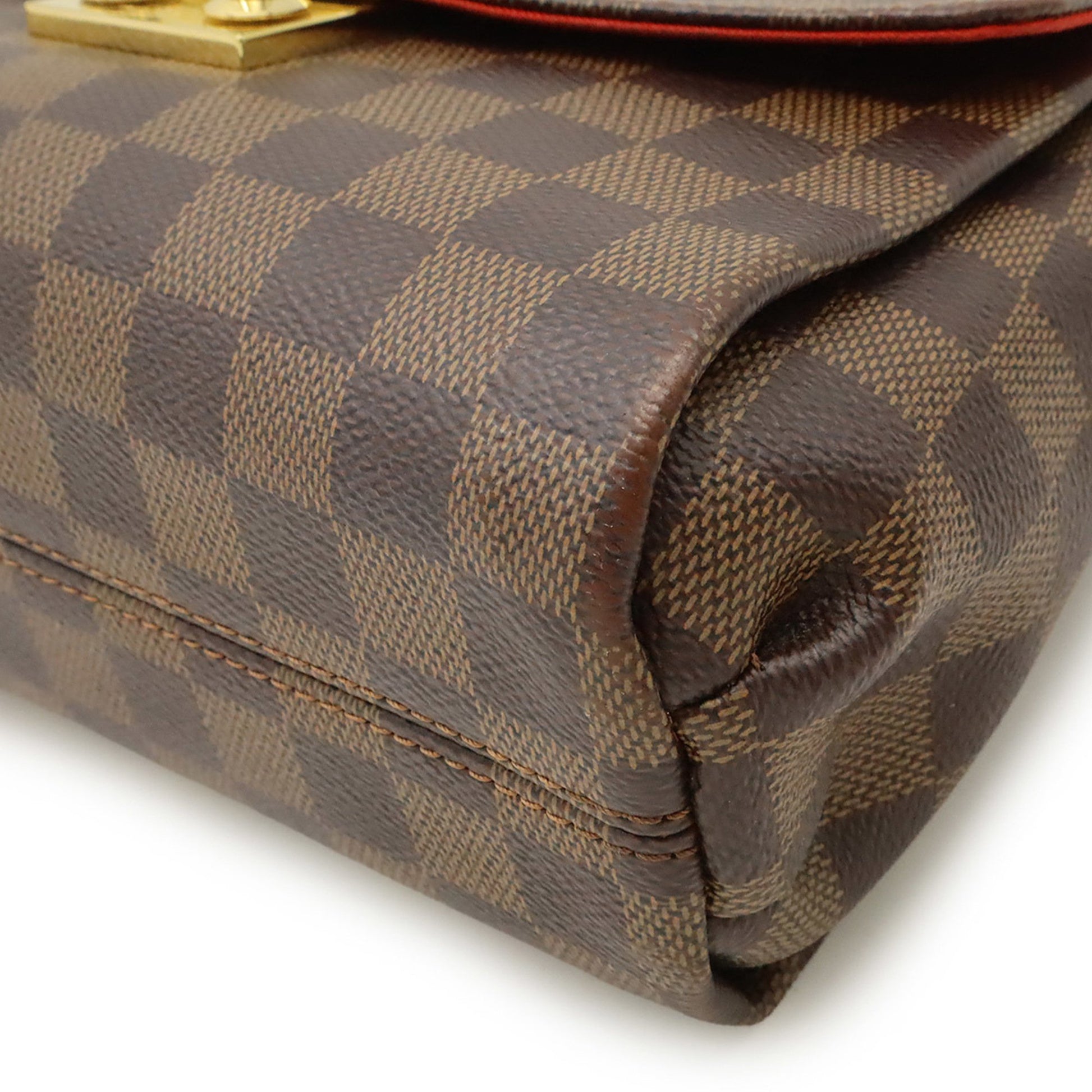 Louis Vuitton Croisette, Brown, Canvas, handbag