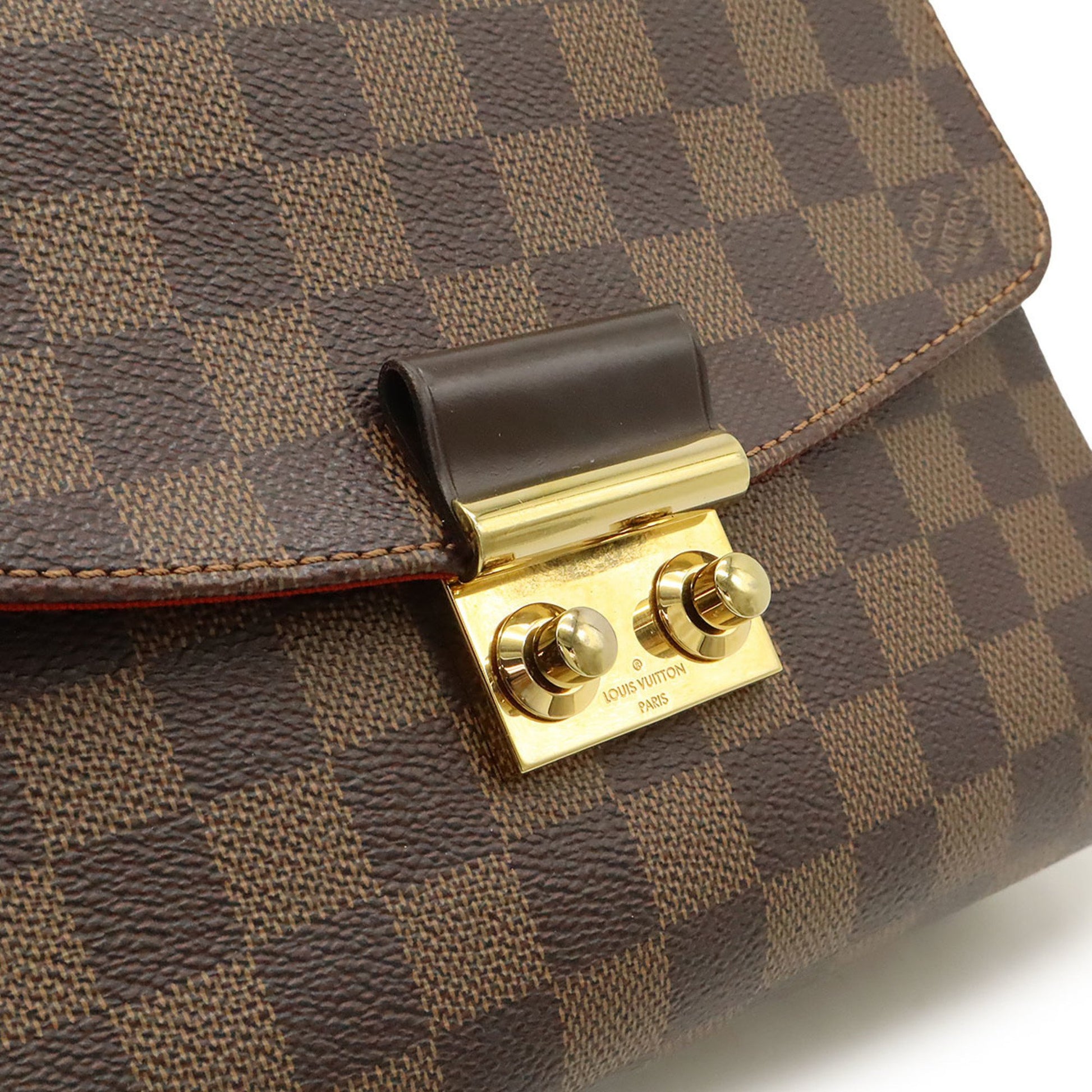 Louis Vuitton Croisette, Brown, Canvas, handbag
