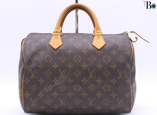 Louis Vuitton Speedy Handbag Monogram Canvas, BROWN, CANVAS, Handbag