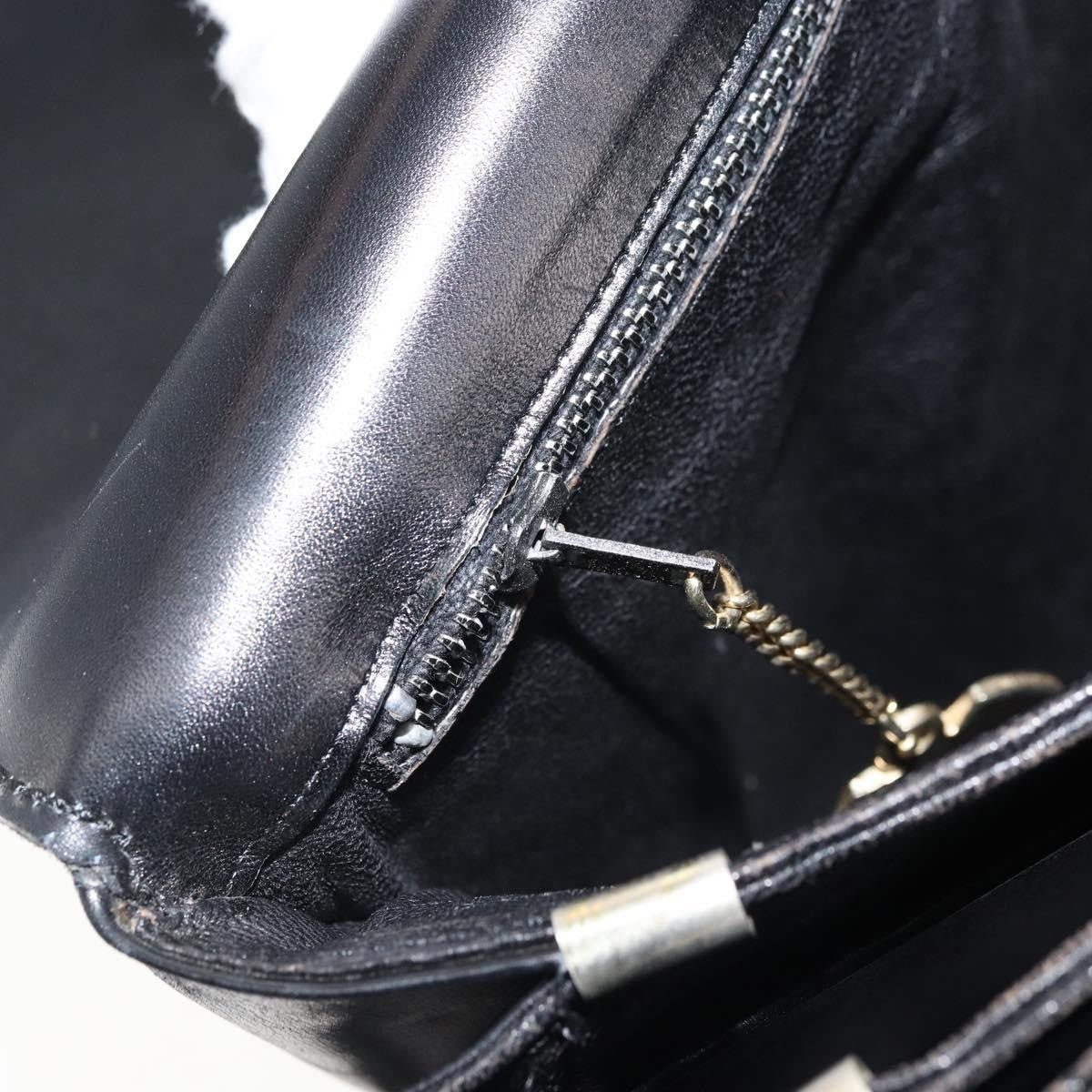 Celine Shoulder Leather, Black, Leather, Shoulder Bag