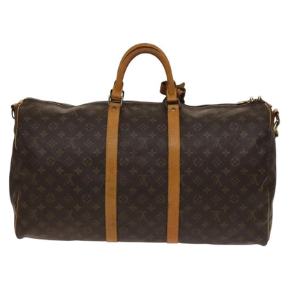 Louis Vuitton Keepall Bandouliere Bag Monogram Canvas, BROWN, CANVAS, Travel bag