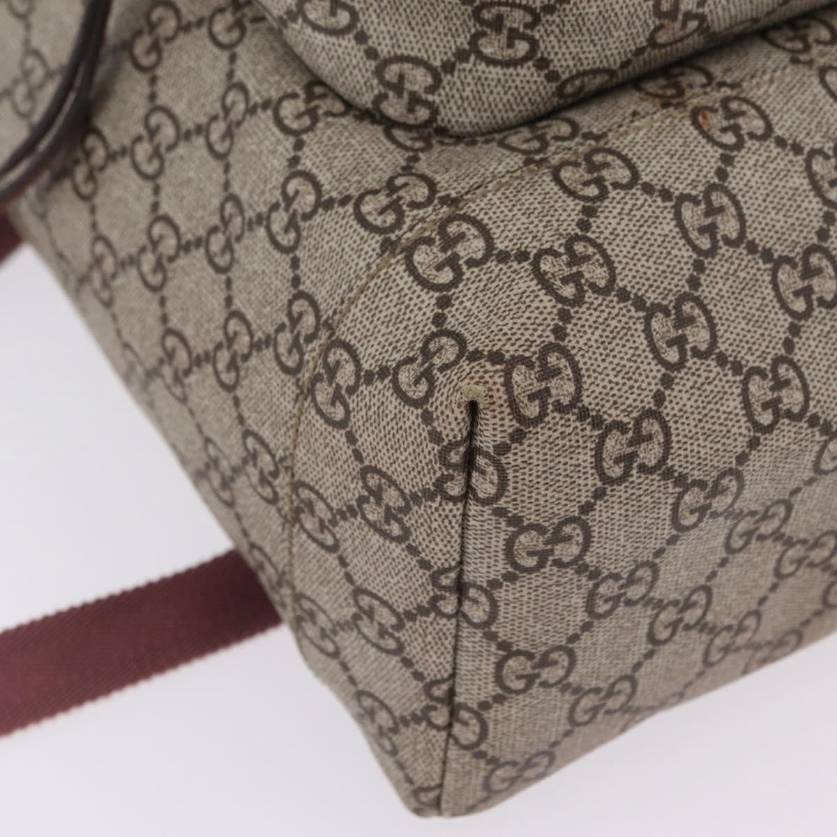 Gucci Buckle Blooms Print GG Coated Canvas, Beige, Canvas, Backpack