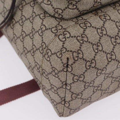 Gucci Buckle Blooms Print GG Coated Canvas, Beige, Canvas, Backpack