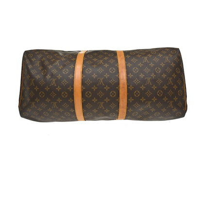 Louis Vuitton Keepall Monogram, Brown, Canvas, Travel Bag
