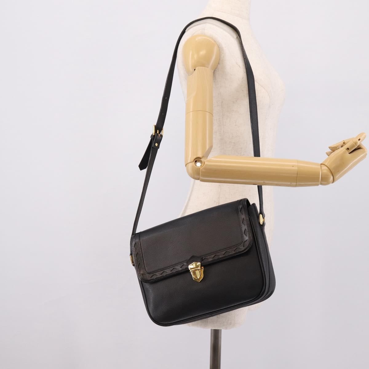 Saint Laurent Vintage Shoulder bag leather, Black, Leather, Shoulder Bag