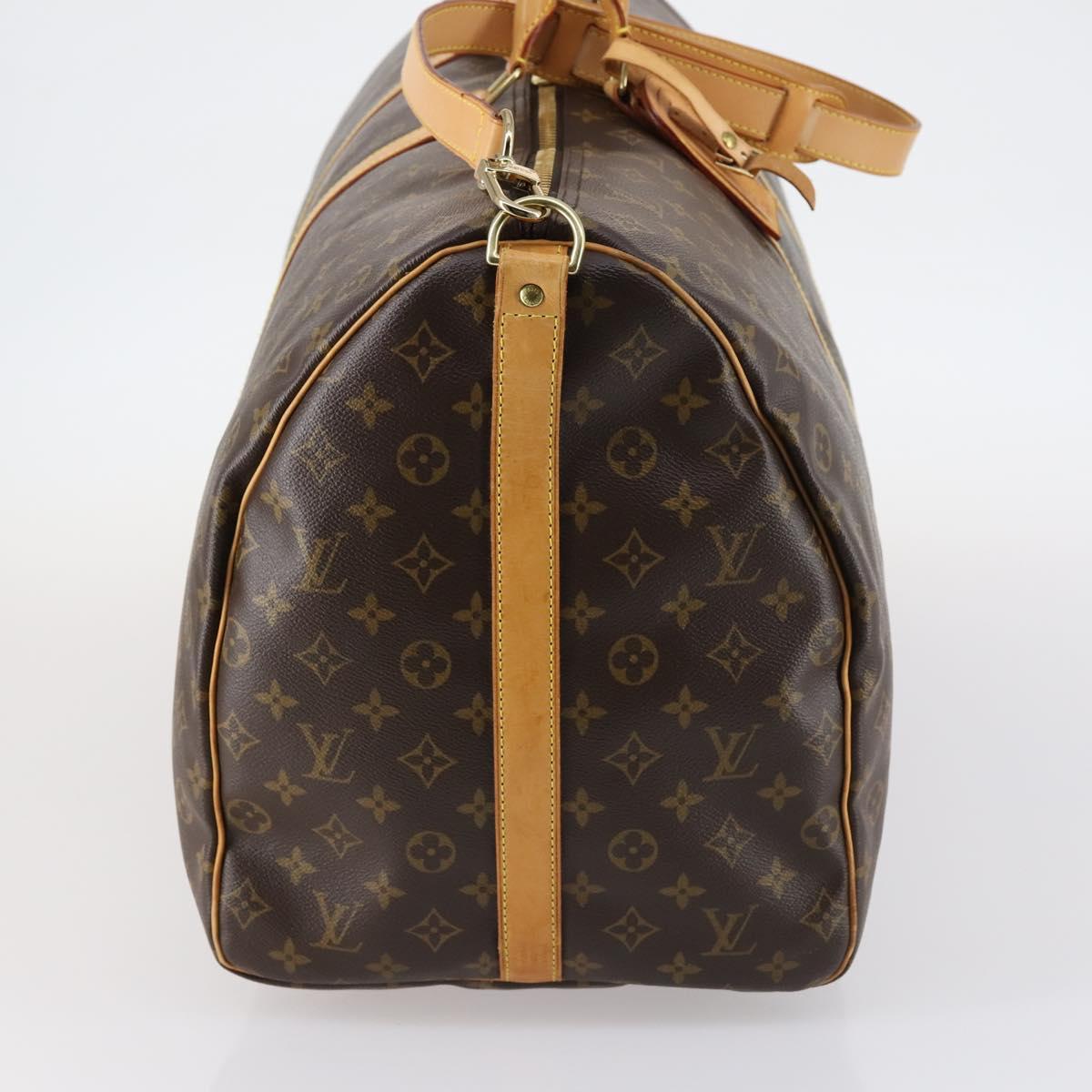 Louis Vuitton Keepall Bandouliere Bag Monogram Canvas, BROWN, CANVAS, Travel bag