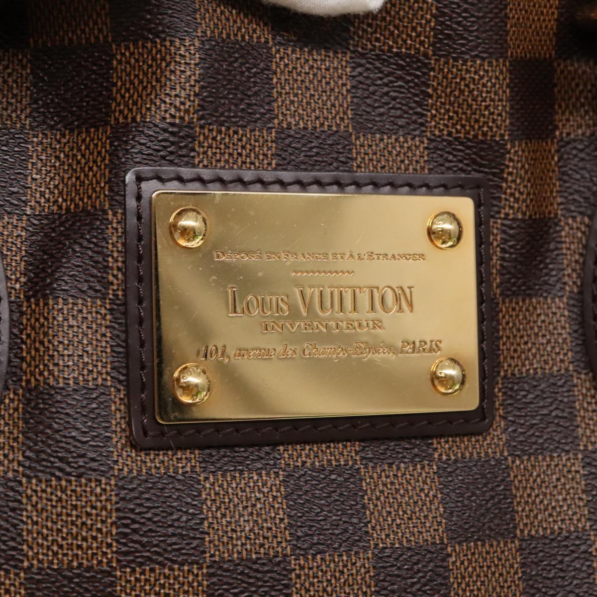 Louis Vuitton Hampstead, Brown, Canvas, tote