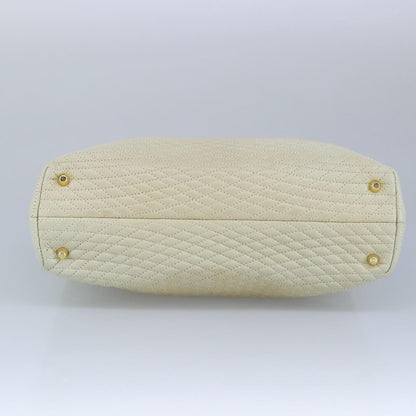 Bally Vintage Quilted Leather, Beige, Leather, Shoulder Bag