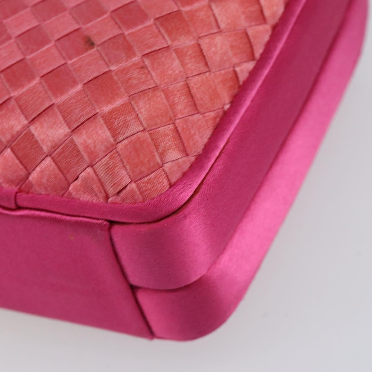 Bottega Veneta Intrecciato Clutch Satin, Pink, Satin, Clutch