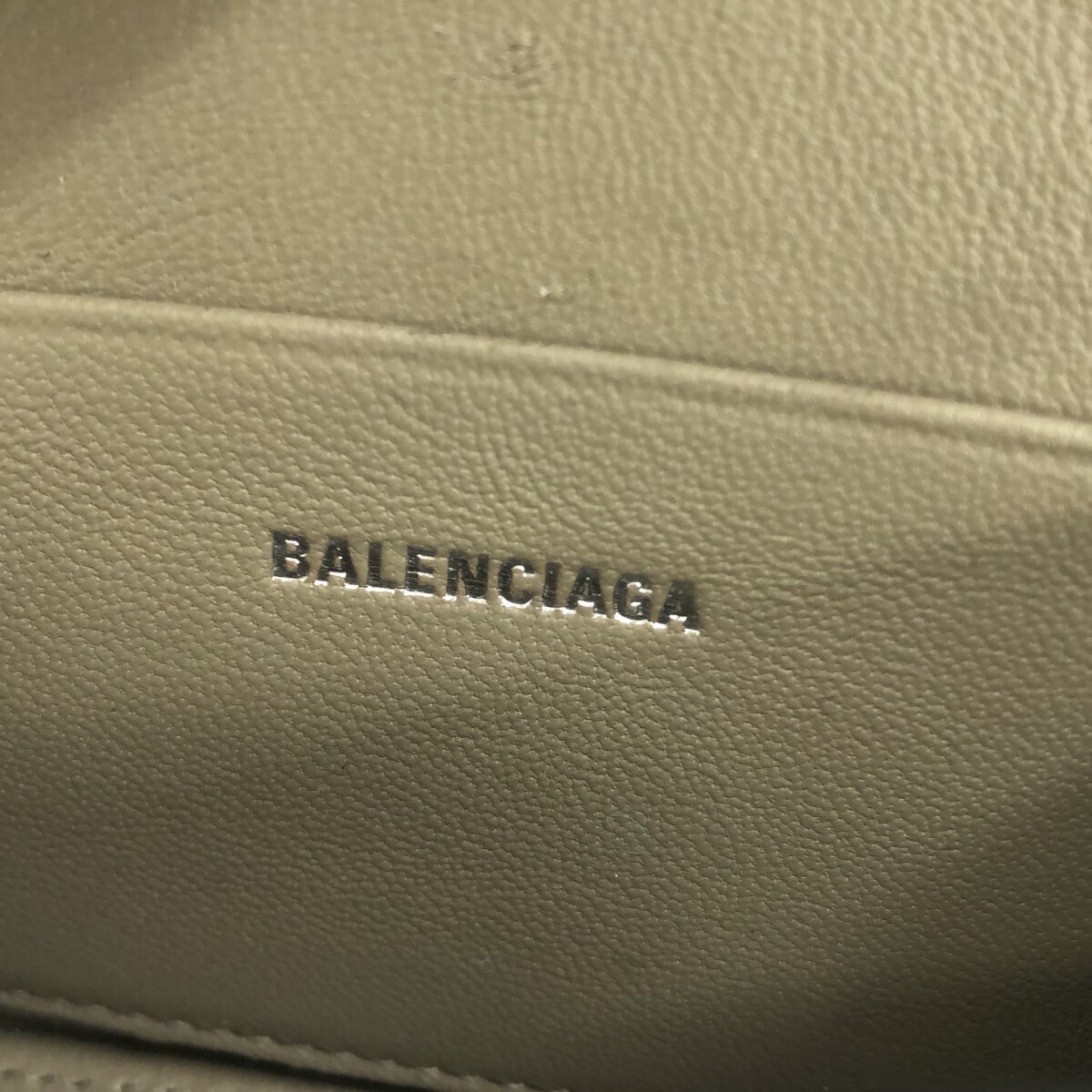 Balenciaga Hourglass Top Handle Printed Leather, Gray, Calfskin, Handbag
