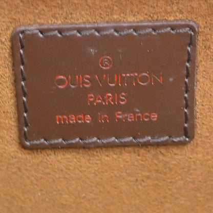 Louis Vuitton Pochette Saint Louis Damier Ebene, Brown, Canvas, Clutch