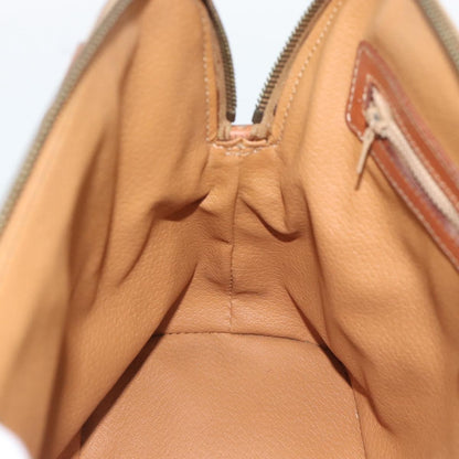 Celine Vintage Handbag Toile Céline, Brown, PVC, Handbag