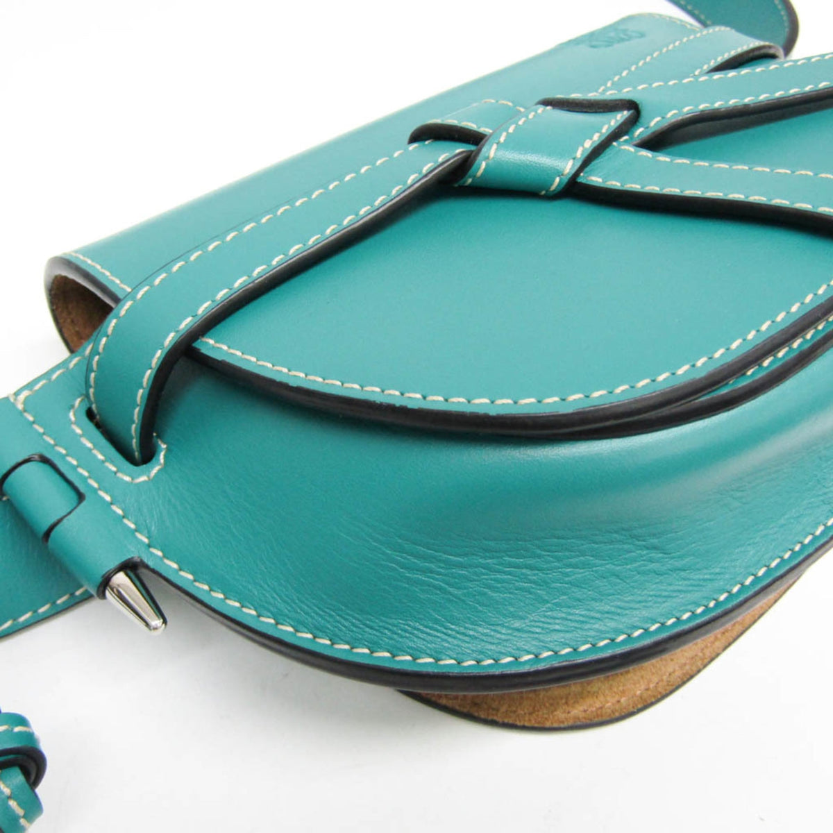 Loewe Gate Belt Leather, Blue, Leather, Shoulder Bag
