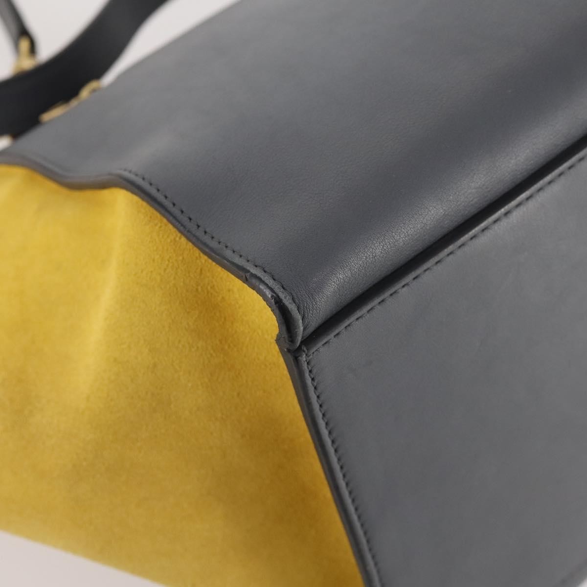 Celine Tricolor Trapeze Leather, Multicolour, Leather, Handbag