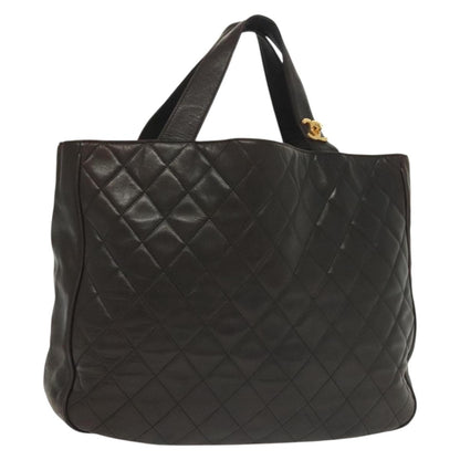 Chanel, "BROWN,GOLD", Leather, tote