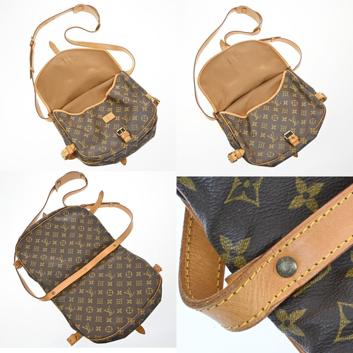 Louis Vuitton Saumur Monogram Canvas, Brown, Canvas, Shoulder Bag