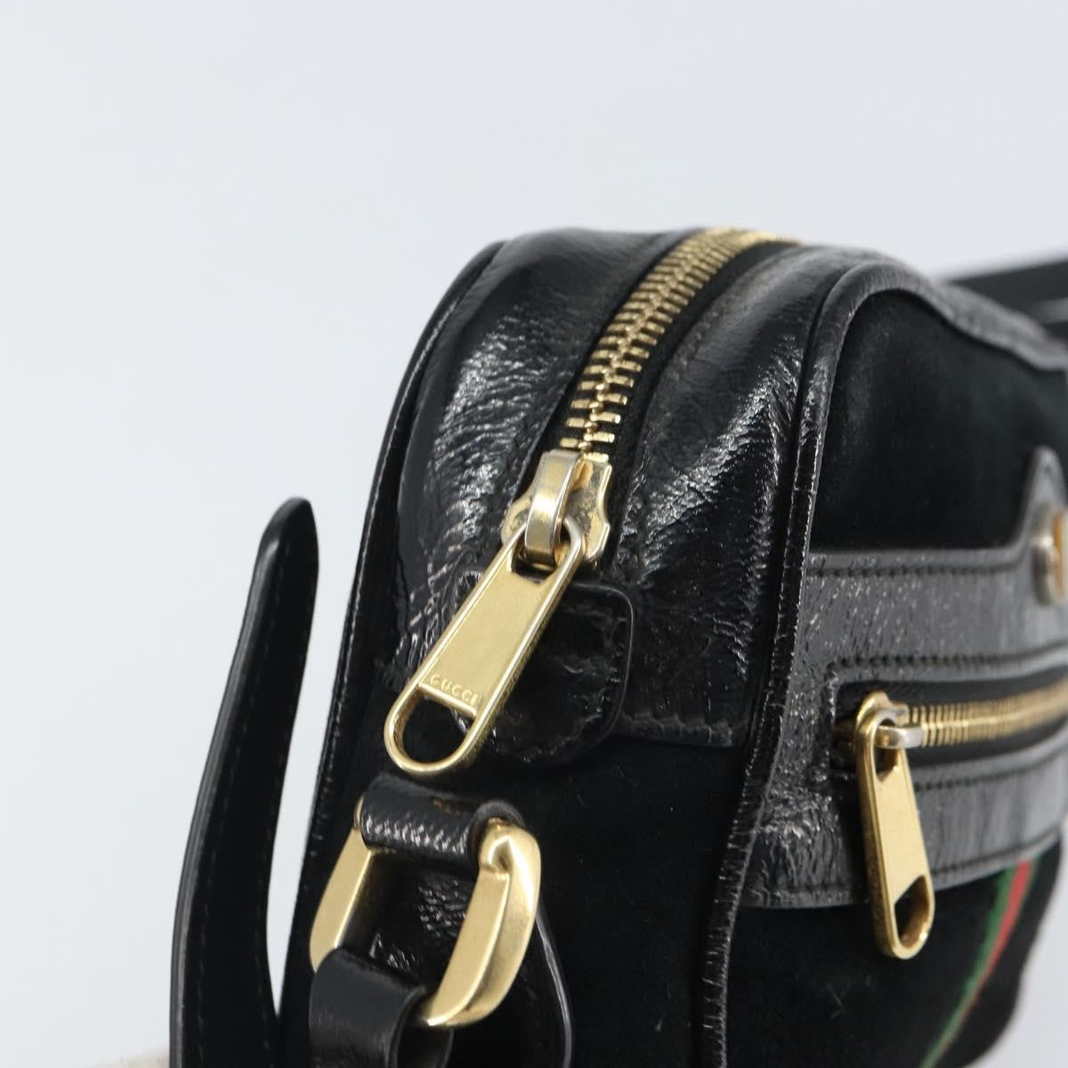 Gucci Ophidia Suede, Black, Suede, Shoulder Bag