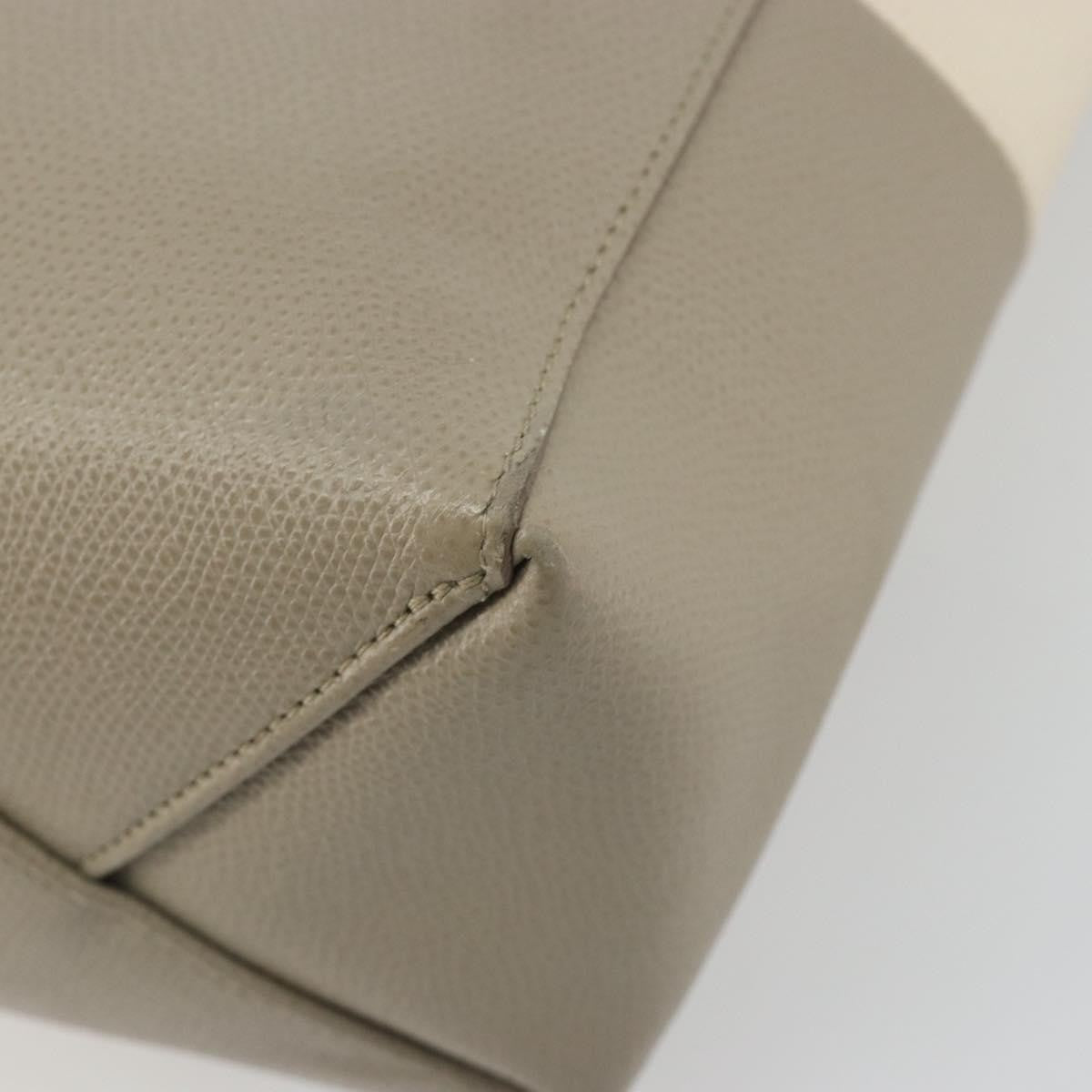 Celine Vertical Bi-Cabas Tote Leather, Beige, Leather, Tote Bag