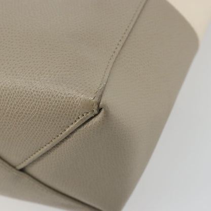 Celine Vertical Bi-Cabas Tote Leather, Beige, Leather, Tote Bag