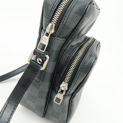 Louis Vuitton Rem Damier Graphite, Black, Canvas, Handbag