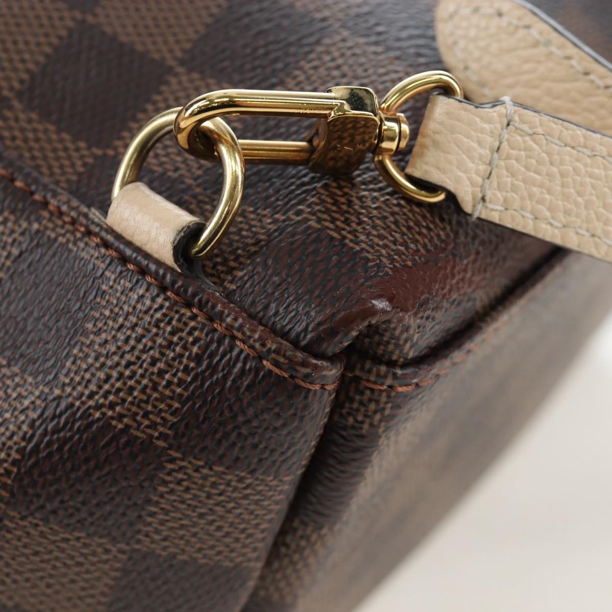 Louis Vuitton Clapton Backpack Damier and Leather, Brown, Canvas, Backpack